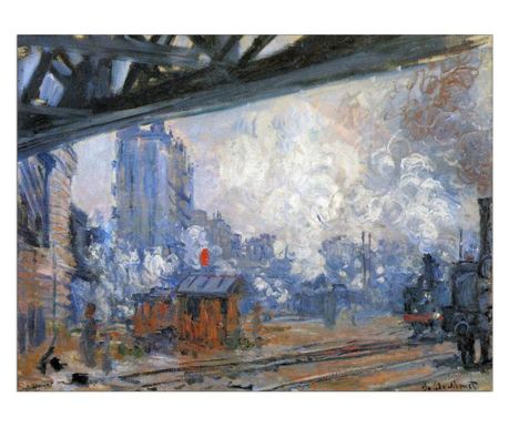 Картина Monet Claude The Gare Saint Lazare 60x80 см Vivre