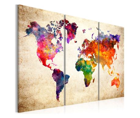 Artgeist The World S Map In Watercolor X Vivre