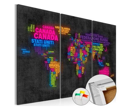 Artgeist Mappa Del Mondo Cork Map X