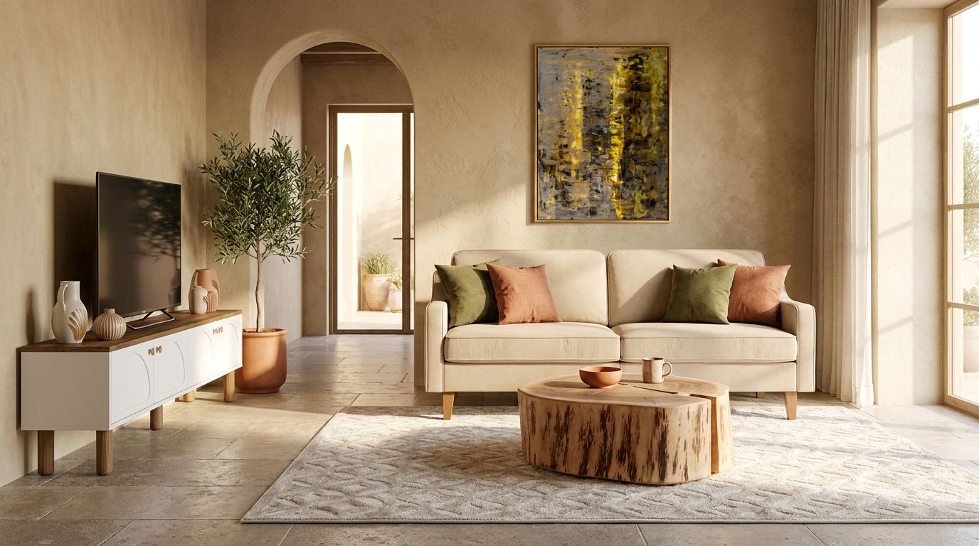 living-room - art-deco, mediterranean