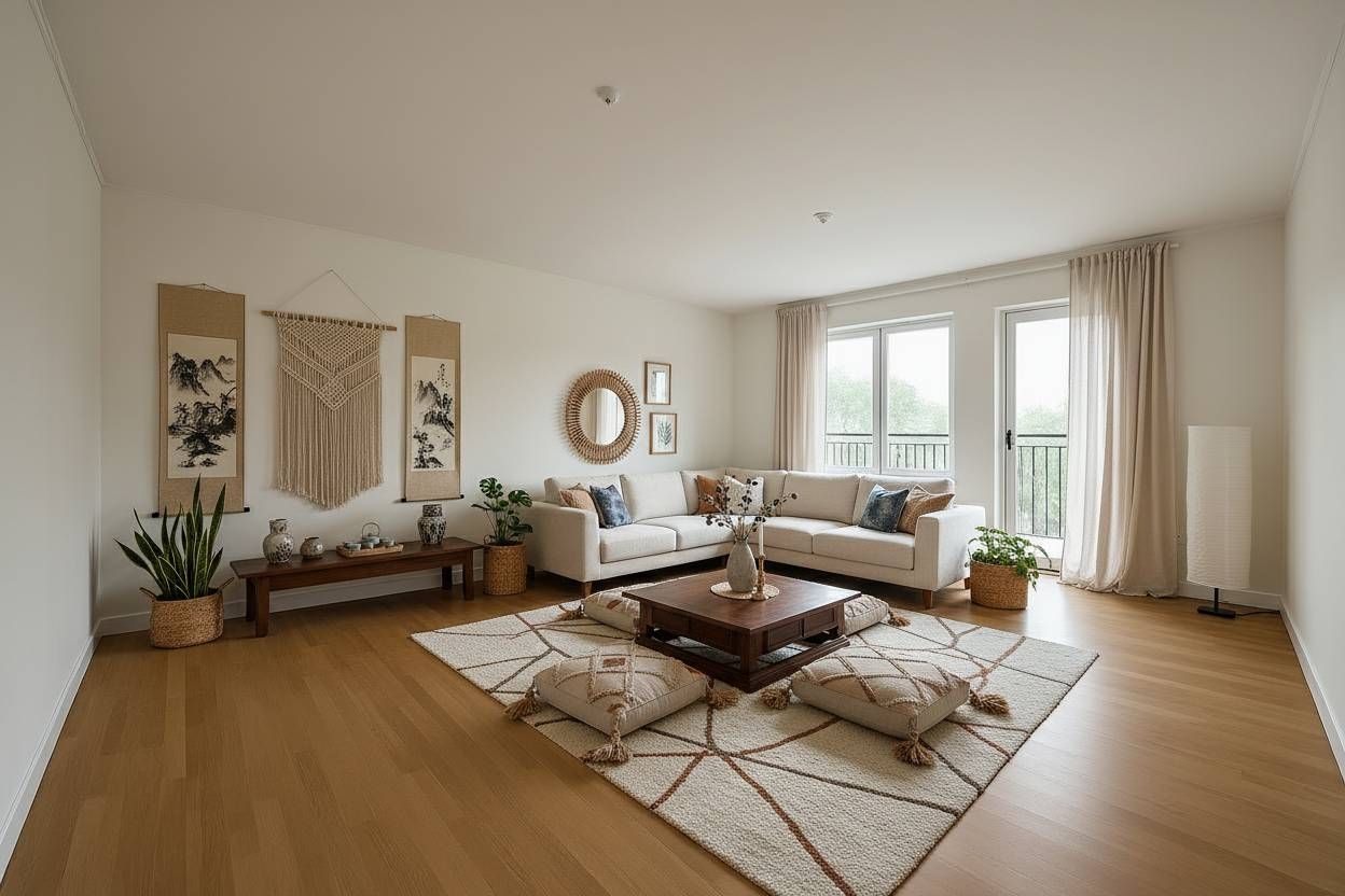 living-room - bohemian, japanese