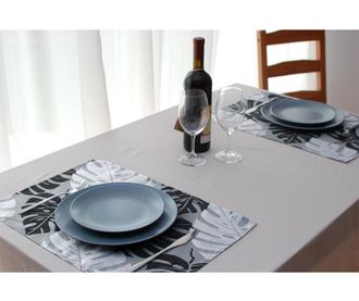 Set  suport farfurie 2 piese gri