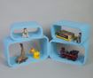 Set de 4 etajere albastre dreptunghi