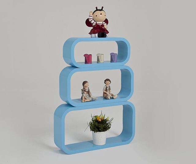 Set 3 etajere albastre