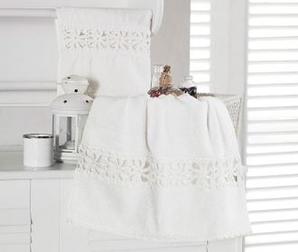 Set 2 prosoape albe Alesta