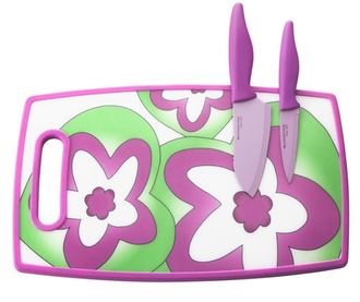 Set 2 cutite cu tocator Flowers