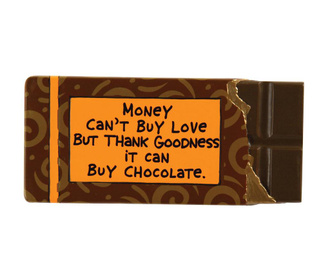 Set de 4 magneti Money can buy chocolate
