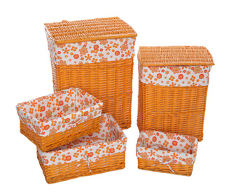 Set 5 cutii depozitare Orange Flower