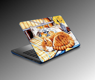 Sticker laptop Sleeping Beauty Cat