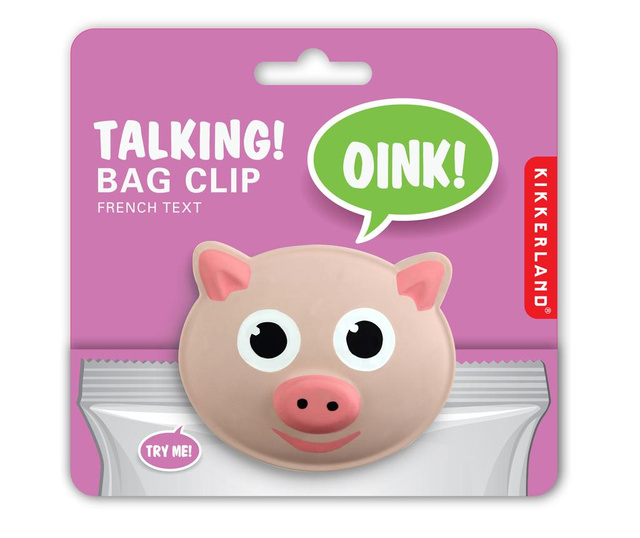 Clips pungi cu sunet Talking Pig