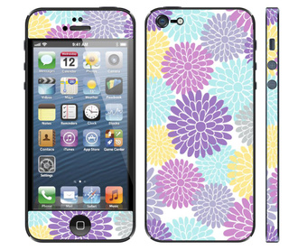 Sticker iPhone 5 Purple Flowers