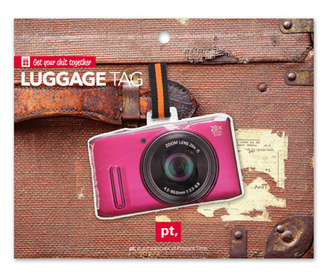 Eticheta pentru bagaje Pink Camera