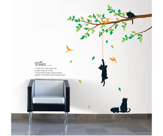 Sticker decorativ  Tree and Cats