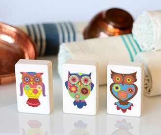 Set de 3 sapunuri Colourful Owl