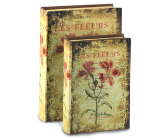 Set de 2 cutii carte Les Fleurs