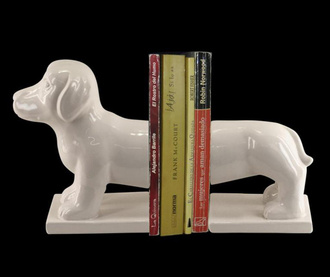 Set de 2 suporturi carte Dog White