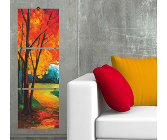 Set 3 tablouri Allure, Autumn, MDF, 16x55 cm