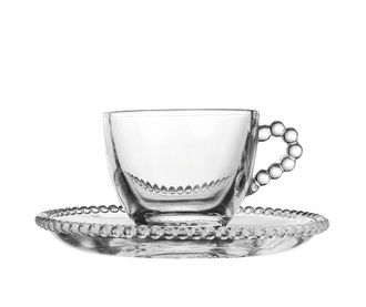 Комплект чашка и чинийка Mini Pearl