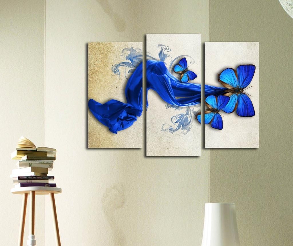 Set of 3 Blue Butterflies Pictures