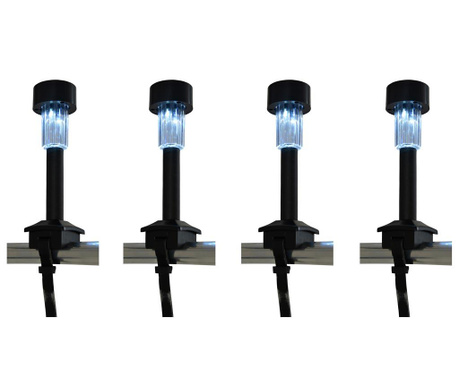 Set 4 solarne svjetiljke Black