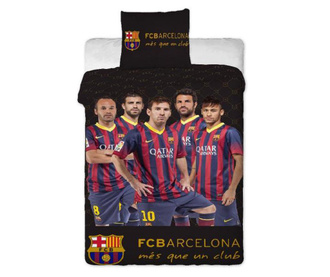 Set de pat Ranforce FC Barcelona Black 140x200 cm
