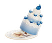 Mini suport cu capac pentru prajituri Cakes Blue