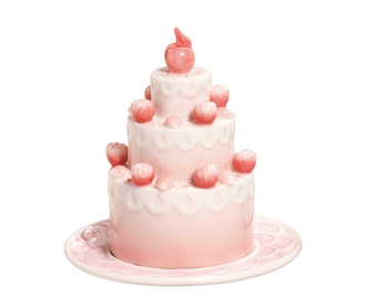 Mini suport cu capac pentru prajituri Cakes Pink