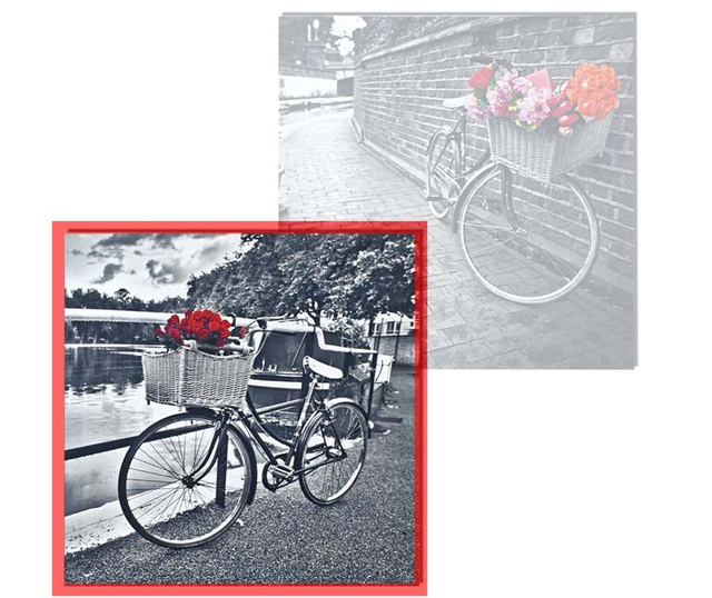 Tablou Bicycle by the River 50x50cm
