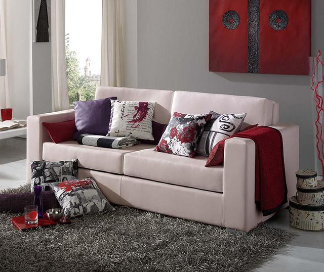 Canapea cu 3 locuri Charming Light Pink