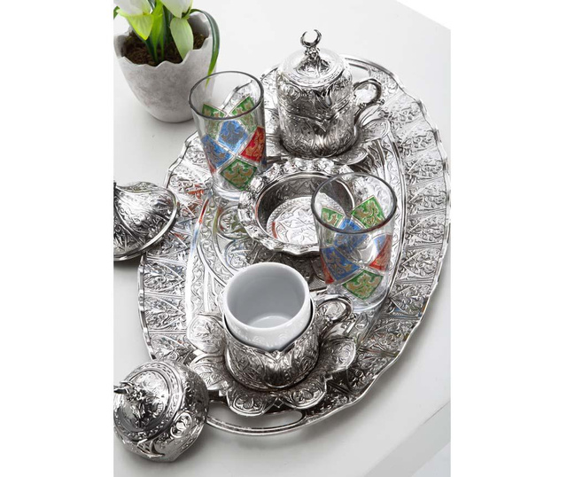 Set 11 piese cafea Imperial Flowers Silver