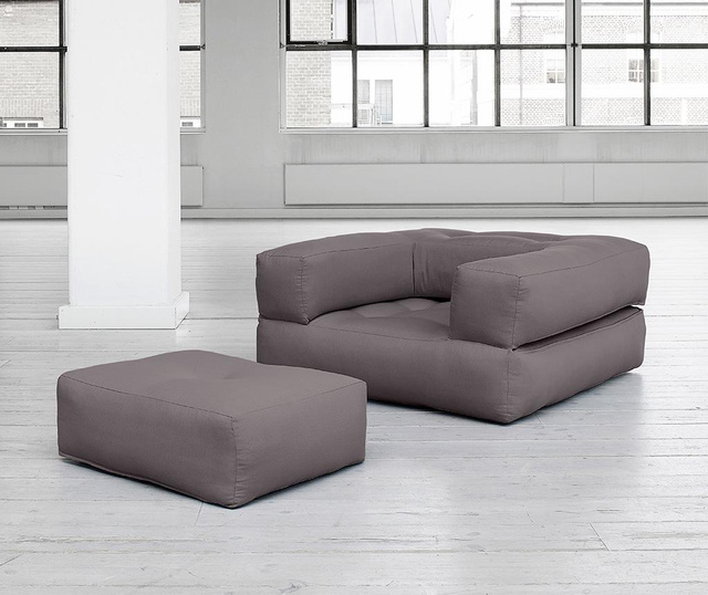 Cube  Grey Kihúzható fotel