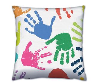 Декоративна възглавница Handprints 43x43 см