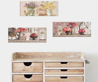 Комплект 3 картини Flower Sortiments 15x40cм - Vivre