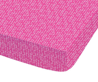 Cearsaf de pat cu elastic Minnie Pink Flowers 90x190 cm