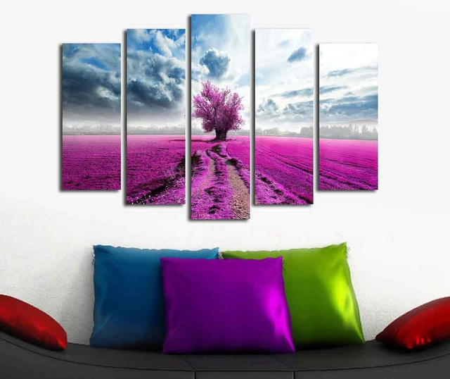 Set 5 slika Purple Fields