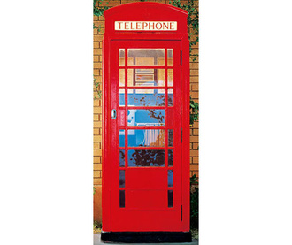 Tapet pentru usa Telephone Box 86x200 cm