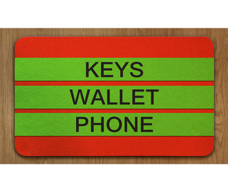 Covoras de intrare Stripes Keys, wallet, phone 75x45 cm