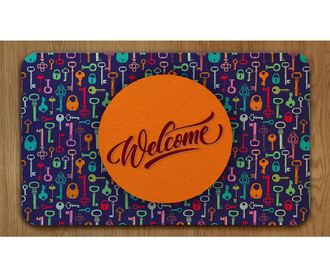 Covoras de intrare Orange Welcome 75x45 cm