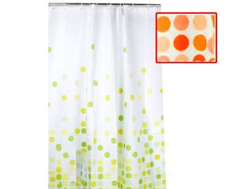 Perdea de dus Bubbles Orange 180x180cm
