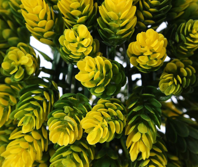 Ghiveci cu plante artificiale Cones Square Yellow