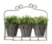 Jardiniera cu 3 ghivece si plante artificiale Soft Green