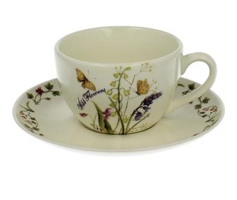 Set ceasca si farfurioara Wild Flowers