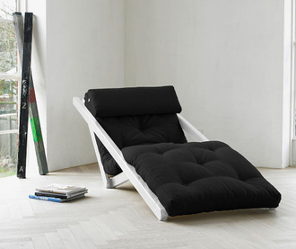 Figo White & Black Kihúzható nappali heverő 70x200 cm
