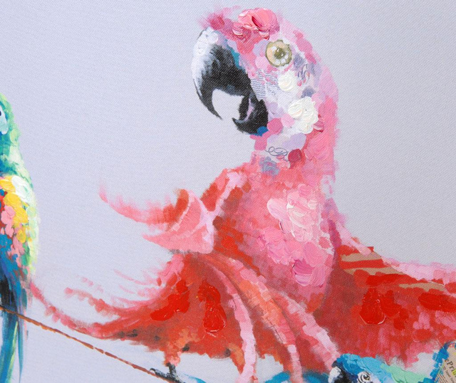 Slika Parrot Fight Pink 40x100 cm