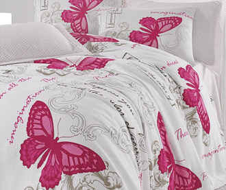 Set de pat si cuvertura Double Huge Butterflies