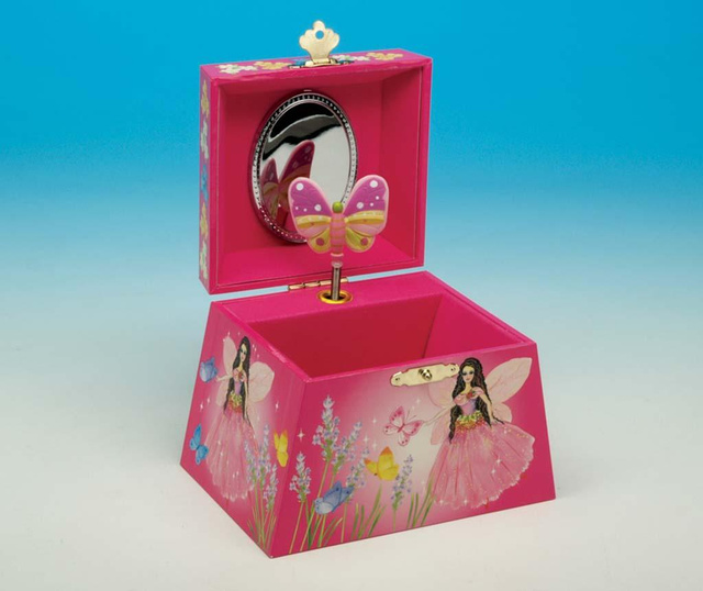 Pudełko na biżuterię z pozytywką Butterfly