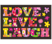 Dywanik dekoracyjny Love Live Laught Brown 50x80 cm
