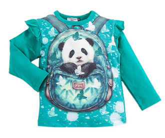 Bluzka od piżamy Bag and Panda Mint 4 years