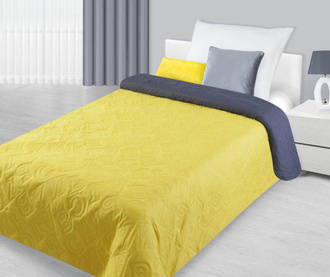 Cuvertura cu 2 fete Grey Yellow Sandra 170x210 cm