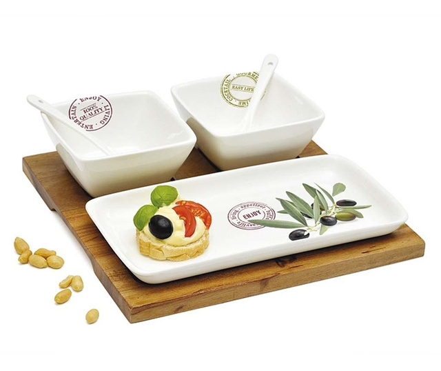 Set aperitive 6 piese Olive Square